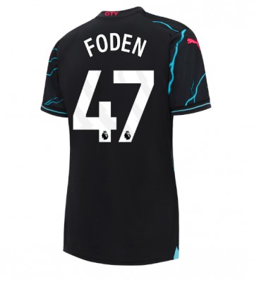 Manchester City Phil Foden #47 Koszulka Trzecich Kobiety 2023-24 Krótki Rękaw